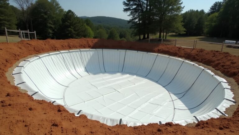 Pond-liner-installation