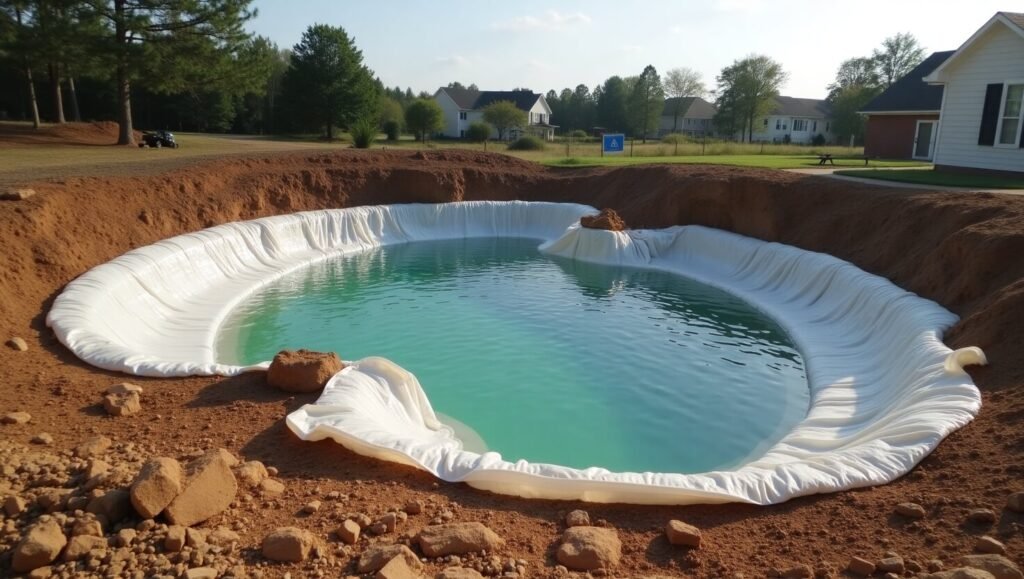 Pond-liner-installation