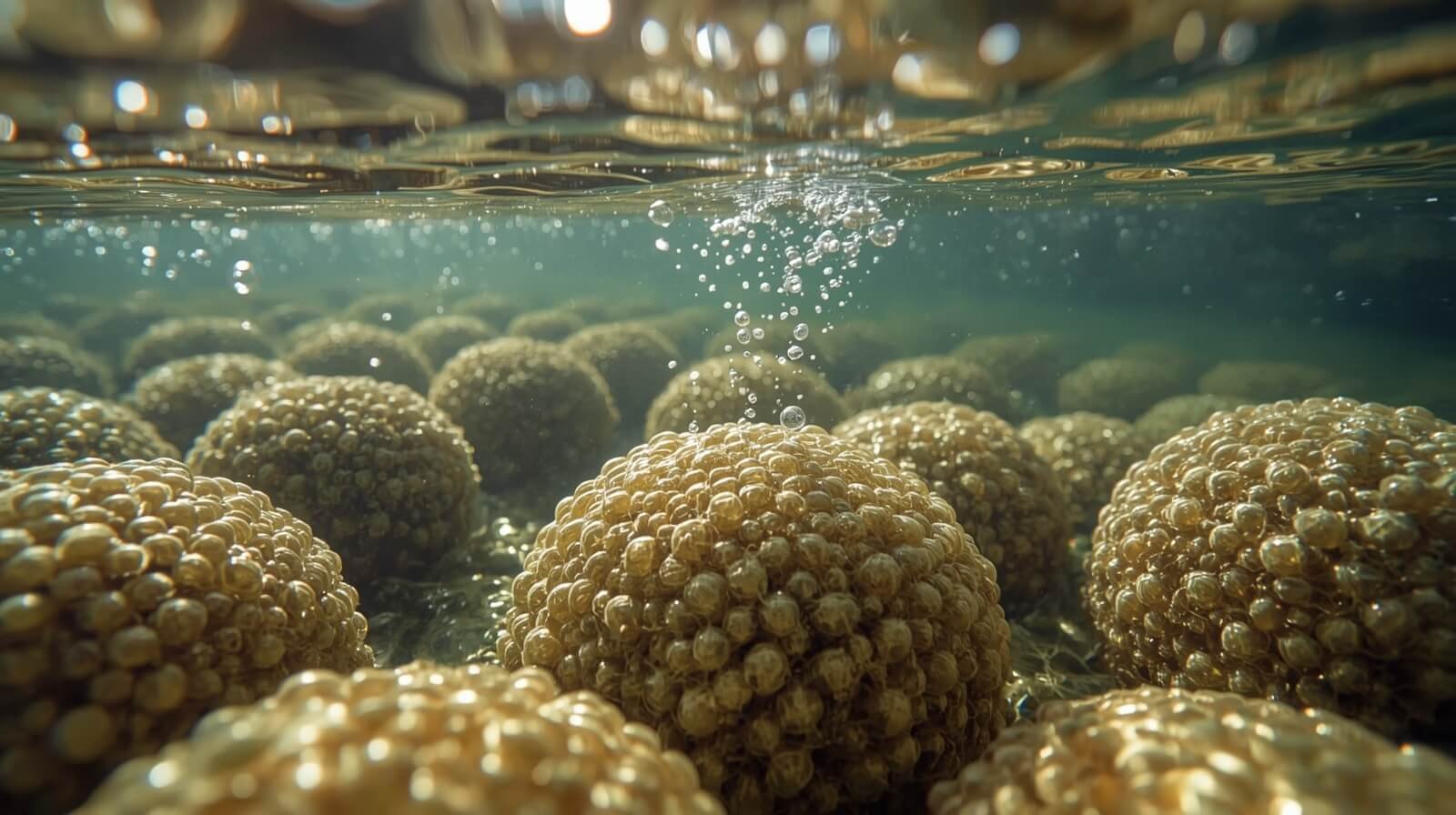 Beneficial bacteria colonizing pond filter media inside a biofilter