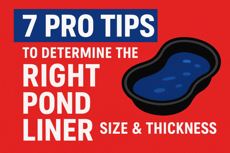 Pond Liner Size Tips