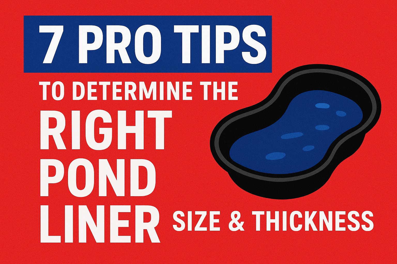 Pond Liner Size Tips