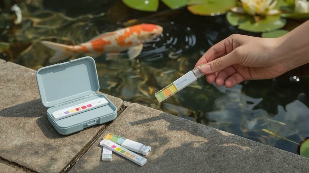 Tetra EasyStrips 6-in-1 Test Kit in Use
