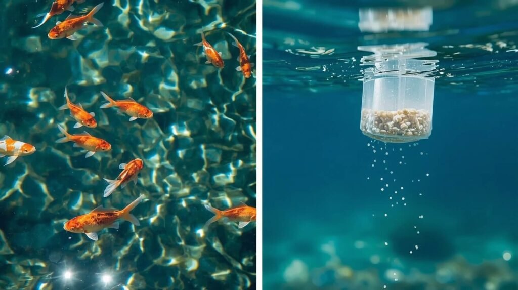 fish behavior slow release food block comparison