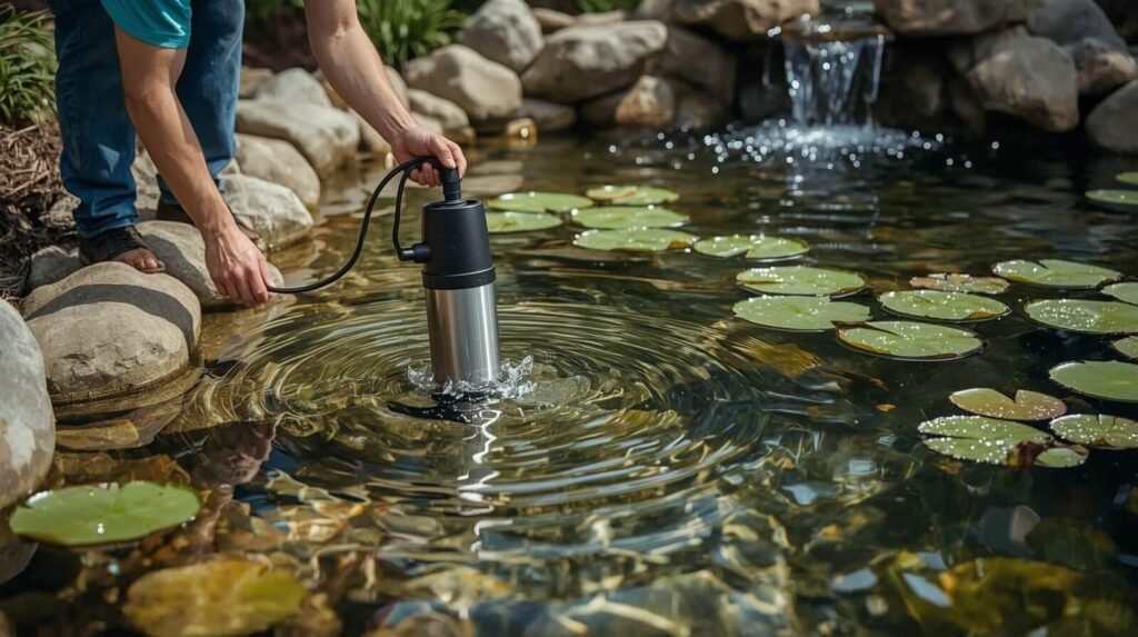 Installing a Submersible Pond Pump for Aeration
