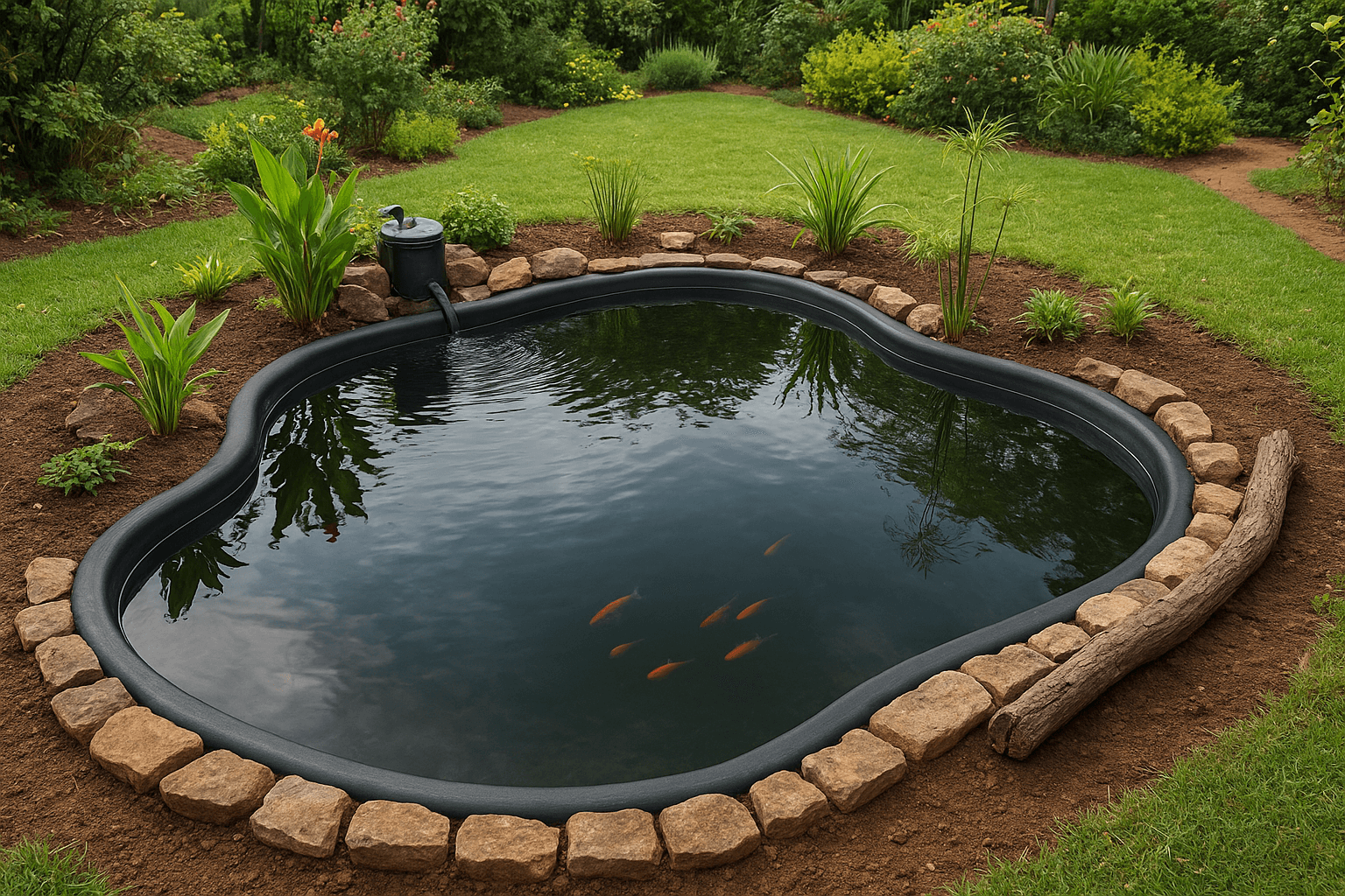 Backyard pond lined with EPDM used for 6 years without leaks
