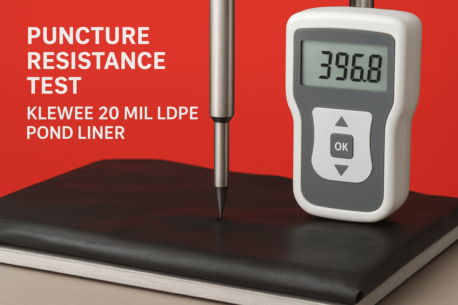 UV exposure test showing LDPE pond liner samples mounted outdoors under full sunlight for long-term degradation assessment.