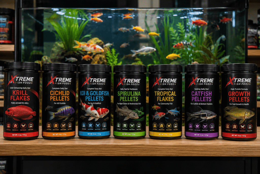 xtreme Krill Flakes fish foods product lineup review best fish food options.